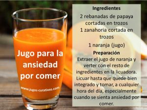 Jugo para la ansiedad por comer