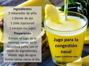 Jugos para la congestion nasal